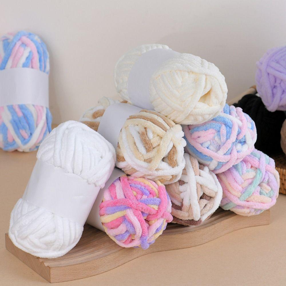 Thick Coarse Wool Thread 50g/ball Chenille Hand Knitting Yarn New Ice Strip Thread Yarn
