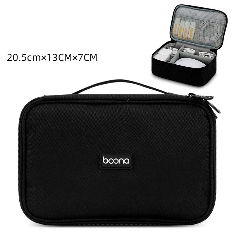 Boona Travel Accessories Bag Portable Electronic Accessories case,Dual Cable Organizer Bag Carrying Bag for Cords,USB Flash L&XL