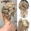 Synthetic Women's Hair Buns Curly Chignon Ombre Claw Hair Messy Buns Updo Claw Clip In Hairpiece For Women