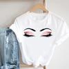 Women Crown Eye Lashes Eyelashes Summer Fashion Tshirt Short Sleeve Lady Print Tee Top Female Clothing Casual Graphic T-shirt