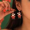 European & American Cartoon Santa Claus Earrings - Christmas-themed High-End Alloy Design