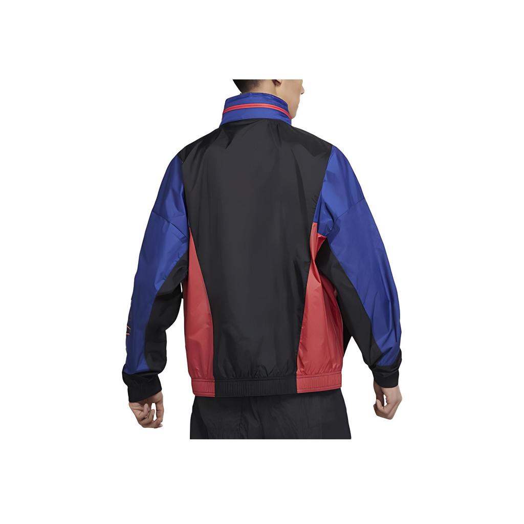 Jordan Embroidered Logo Color-Block Sports Woven Jacket Men Outerwear Blue DN3404-010