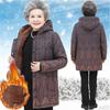 Grandma's Cozy Hooded Winter Jacket – Extra Thick Fleece-Lined Mid-Length Coat for Elderly Women