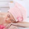 Hair Drying Hat with Elastic Band Super Absorbent Quickly Dry Thickened Less Frizz Bow Decor Hair-drying Cap Drying Head Wrap Home Travel Use