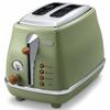 De'Longhi Pop-up Toaster Icona Vintage CTOV2003J-GR Toast Bread Can Be Toasted On One Side Cuts 4 To 10 Slices 6 Levels of Grilling Adjustment Dust Co