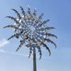 Outdoor Rotating Metal Windmill Sculpture Personalized Irregular Craft Decoration Wind Solar Spinners Yard Garden Decor