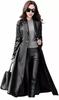 Handmade Long Trench Coat Stylish Women Genuine Lambskin Leather Formal Casual