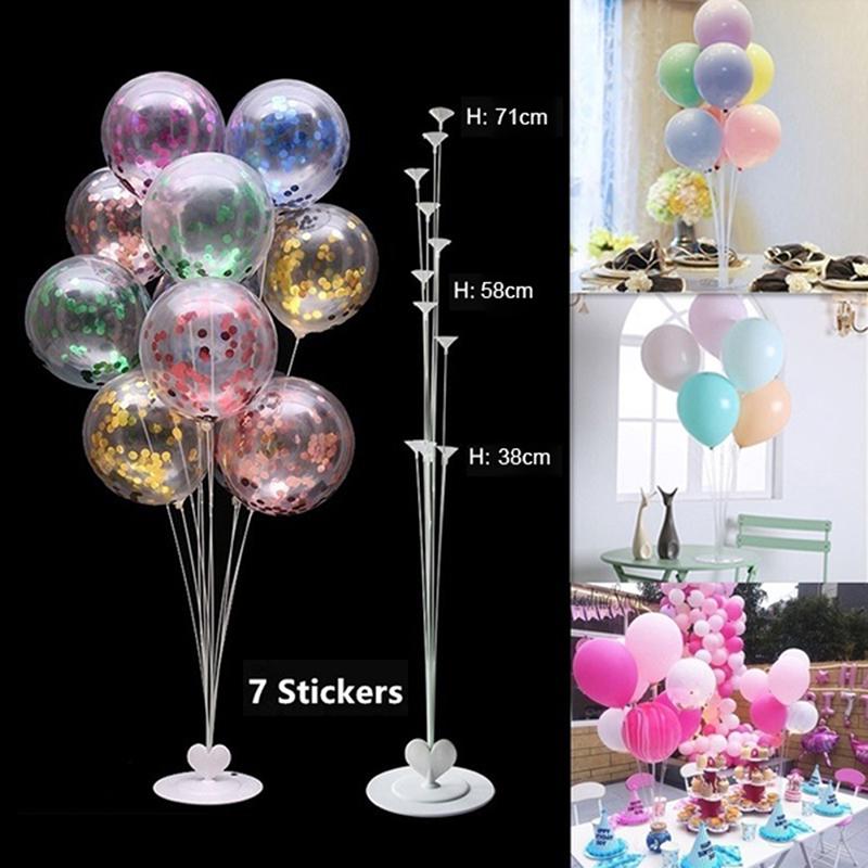 7 In 1 Plastic Balloon Accessories Base Table Aupport Stand Cup Stick Holder New