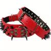 Adjustable Microfiber Leather Spiked Dog Collar for Small/Medium Pets - Cats, Pit Bull, Bulldog, Pugs, Husky - Black