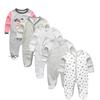 5Pcs Cotton Baby Unisex Rompers Overalls Newborn Clothes Long Sleeve Infant Boy Clothes