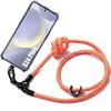 Case - BOOLING - for Samsung Galaxy S24 Plus - Reinforced Shockproof Protection - Detachable Lanyard - Orange