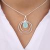Aqua Chalcedony Gemstone 925 Sterling Silver Jewelry Handmade Pendant  For Gift PP-61-21