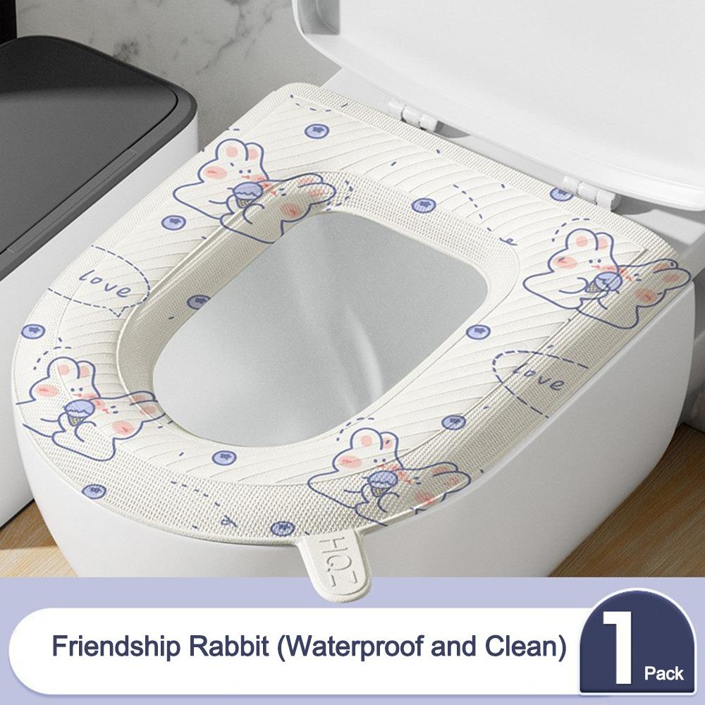 Washable Toilet Mat Waterproof Toilet Accessories New Toilet Seat Pad