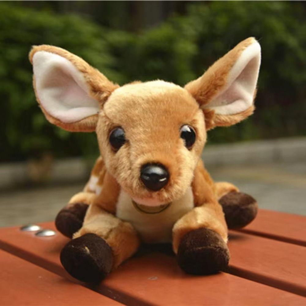 Forest Animal Stuffed Deer Dolls Soft Dolls Simulation Deer Toy Sika Deer Plush  Children Baby
