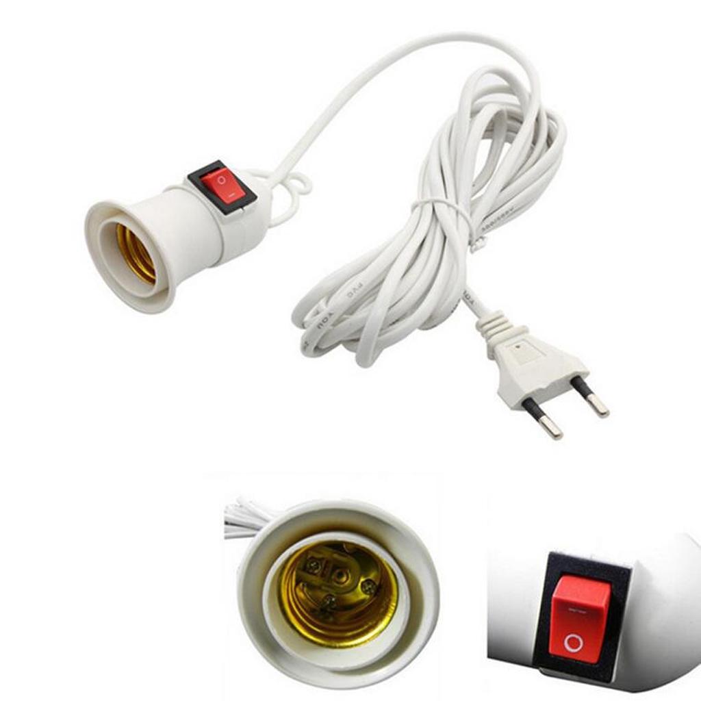 E27 Haning Indoor Plants Light Holder Warehouse Lampholder W/ Cable EU Plug