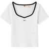 Levis Versatile Comfortable Slim Fit Short Sleeve Ribbed Round Neck T-Shirt Women Tops 003SM-0002