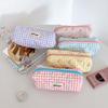 Korean Bow Lattice Makeup Bag: Stylish High-Value Brush & Pencil Case for Students