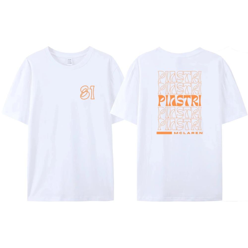 2024 New 81 Letter Racing Men's T-Shirt Cotton F-1 Oscar Piastri 81 Print F Racing 1 Fan Women's Harajuku Piastri 81Casual Tee