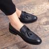 Fashion New Men Tassel Loafers Leather Formal Shoes Elegant Dress Shoe Simple Slip On Man Casual Footwear Large Size 47 Zapatos Hombre
