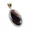 Natural Montana Agate Gemstone 925 Sterling Silver Two Tone Pendant 2'' a8Q54