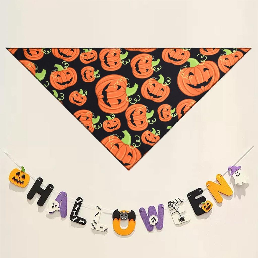 Halloween Ghost Pet Bandana Cute And Versatile Cat And Dog Pet Bib