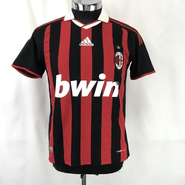 Adidas AC Milan 2008-2010 Serie A Soccer Uniform Men’s XS-S Black Red