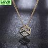 Sale Water Cubic Zircon Necklace Rubik 'S Cube Pendant Necklace For Ladies Party Birthday Present