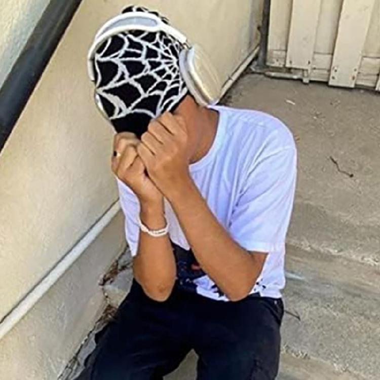 Шапка-бини «Паутина» Y2K Шапка-бини вязаная шапка-бини Шапка «Паутина» Y2k Мешковатая шапка-бини с напуском Skullies Шапка-бини Кепка с черепом