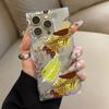 Clear Square Back Tube Case Protection For iPhone 14 Pro Max 12 11 16 ProMax 15 Plus 13 Anti-Oxygen,Large Feather Leaves Pattern Casing