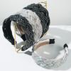 Luxury Headbands Diamond Inlaid Fried Dough Twists Braided Hairband Hair Accessories Women's Wide Edge Hair Band Hoop Headwear