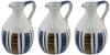 Mino Ware Sake Bottle, Microwave Safe, Set of 3, Taijukusa 407-1-41E(3)
