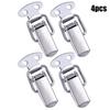 4PCS Hardware Cabinet Boxes Spring Loaded Latch Catch Toggle Hasp Mild Steel Hasp For Wood Box Clasp Closures Crate Lock