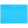 Silicone Heat Resistant Soldering Electronic Repair Mat Maintenance Insulation PadLight Blue