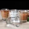 Yousheng Shot Glass Measuring Cups Espresso Jigger with Scale Heavy Glass Cups for Kitchen Bar Accessories Baking Cooking