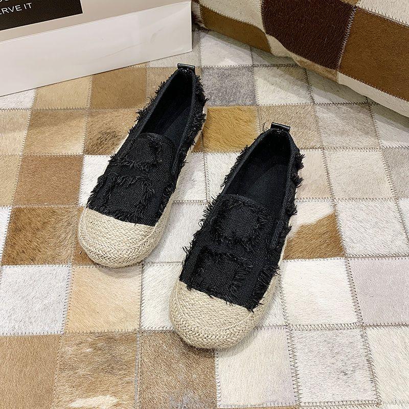 Female Footwear Espadrilles Women's Shoes Loafers Round Toe With Stylish New In Spring Designer Autumn Vulcanized For Shoe