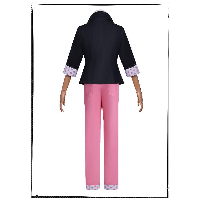 Miraculous Ladybug Season 6 Marinette Dupain-Cheng Casual Cosplay Costume Outfit with Pink Long Pants & Blazer Ladybug Noir Civilian Clothes for