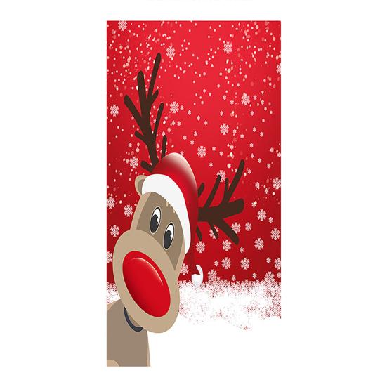 Christmas Door Cover Merry Christmas Backdrop Banner Outdoor Front Porch Door Sign for Holiday Door Wall Home Decor Photo Backgrounds