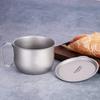 500ml Titanium Cup with Lid and Handle Camping Coffee Cup Lightweight Coffee Pot for Backpacking