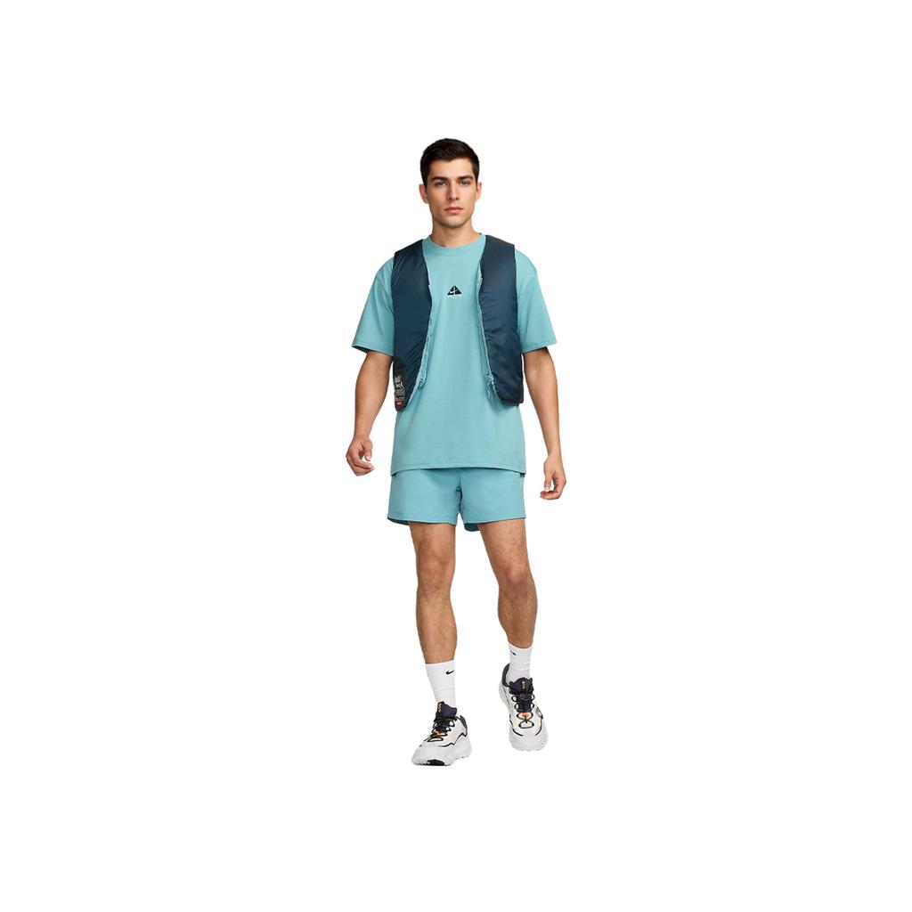 Nike ACG Series Solid Soft Loose Short Sleeve T-Shirt Men Tops Denim Green Turquoise DQ1815-464