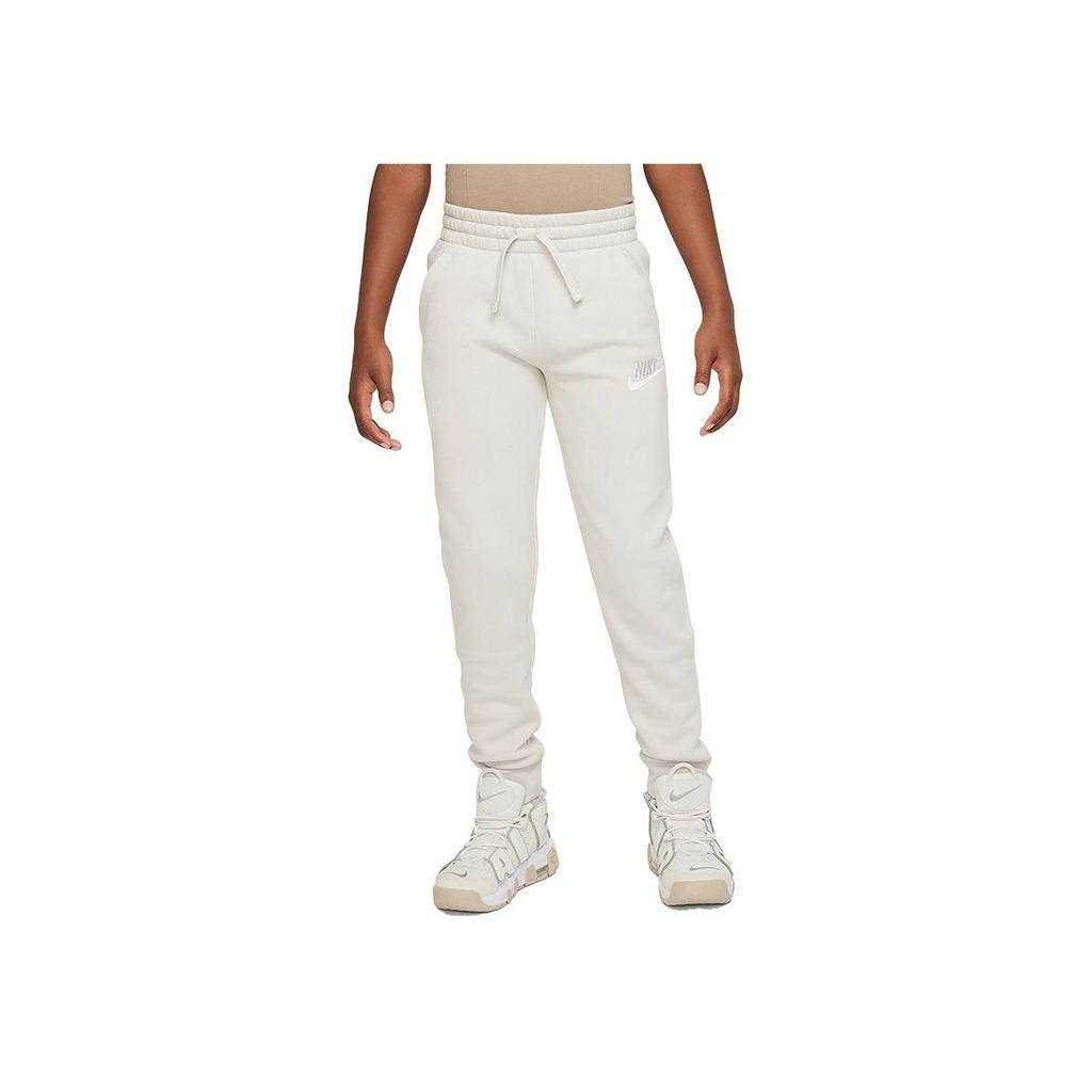 Nike Kids Casual Pants With Drawstring Elastic Waist Solid Color Fleece Kids Bottoms AJ6446-072