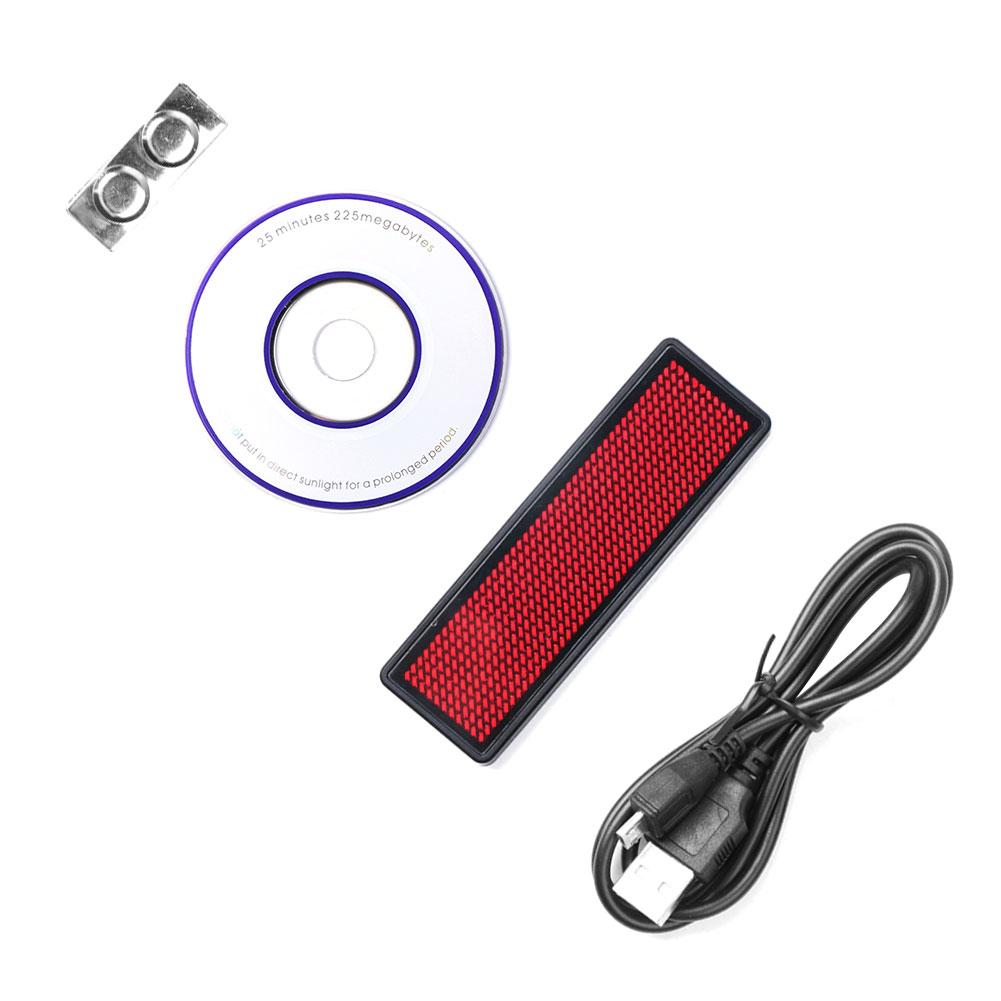 Mini LED Digital Programmable Rechargeable Scrolling Name Message Tag Sign