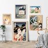 Japan Ukiyoe Style Poster Print Woman Yelling At Cat Canvas Painting Vintage Farmhouse Wall Art Picture Room Home Decor No Frame