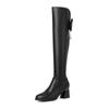 Ladies Shoes 2024 High Quality Back Zip Women's Boots Fashion Butterfly-knot Modern Boots Women New Round Toe Knee-High Boots