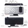 Projection Digital Radio Alarm Clock For Bedrooms LED Display USB Charger Port
