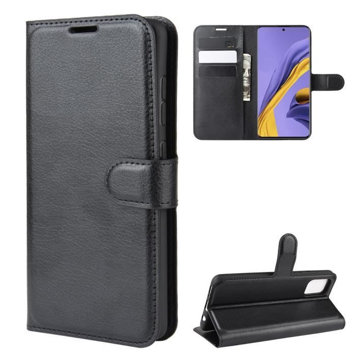 Case Cover - Samsung - Galaxy A51 - Black - Wallet - PU Leather