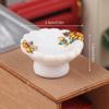 1:12 Dollhouse Miniature Ceramic Fruit Dish Plate Tall Tray Cake Plate Tableware Kitchen Model Decor Toy Doll House Accessories