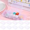 10Pcs Rings Rectangle Plastic Transparent Mini Boxes Container Storage Case Packaging Box