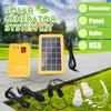 12V Solar Power Panel Generator LED Charging Light 5V USB Charger Home Power Energy System Outdoor Garden