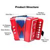 Accordion Instrument 7 Keys 2 Bass Small Accordion Educational Musical Instrument Christmas Gift