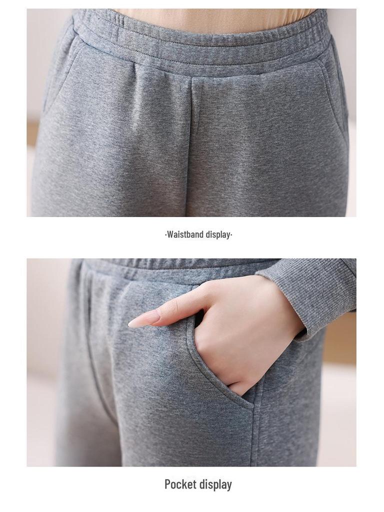 Women's Spring/Autumn 2025 Fashionable Age-Reducing High-End Casual Sweater Two-Piece Suit with Stand-Up Collar